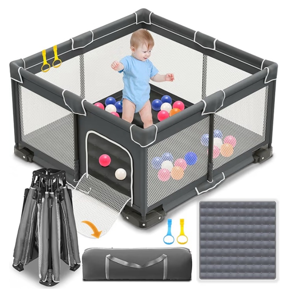 Gray Kids Playpen